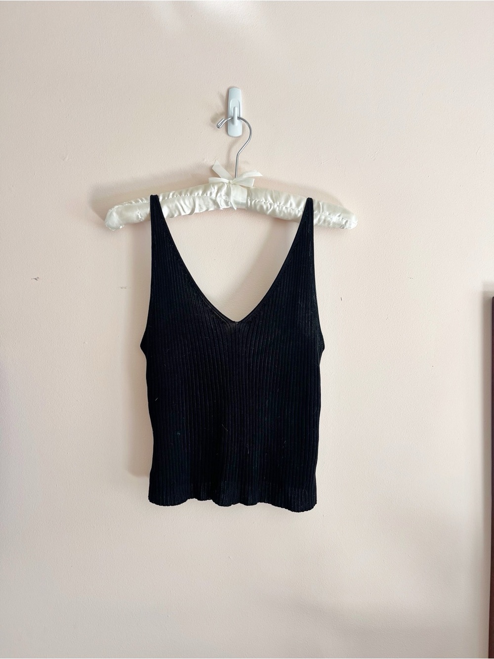 St Agni Black Knit Tank Top
